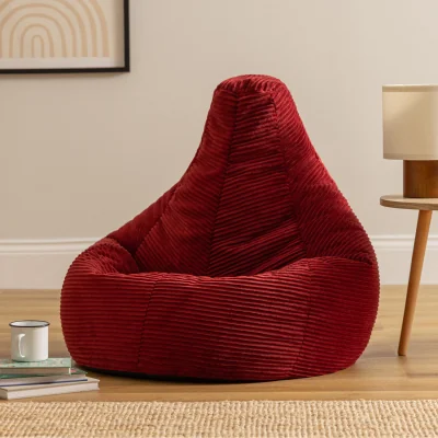 The Range Cord Recliner Bean Bag - Burgundy