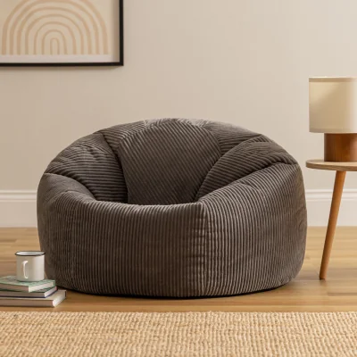The Range Kingston Classic Beanbag, Corduroy 2 Pack - Charcoal