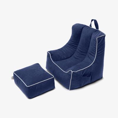 The Range Kids Bean Bag Chair Indoor Beanbag Armchair with Footstool