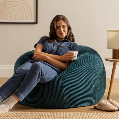 The Range Kingston Classic Beanbag, Corduroy 2 Pack - Teal