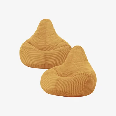 The Range icon Dalton Gaming Bean Bag Chair, Set of 2 - Ochre Yellow