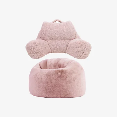 The Range Icon Cuddle Cushion and Kids Kingston Rabbit Faux Fur Classic Bean Bag - Pink